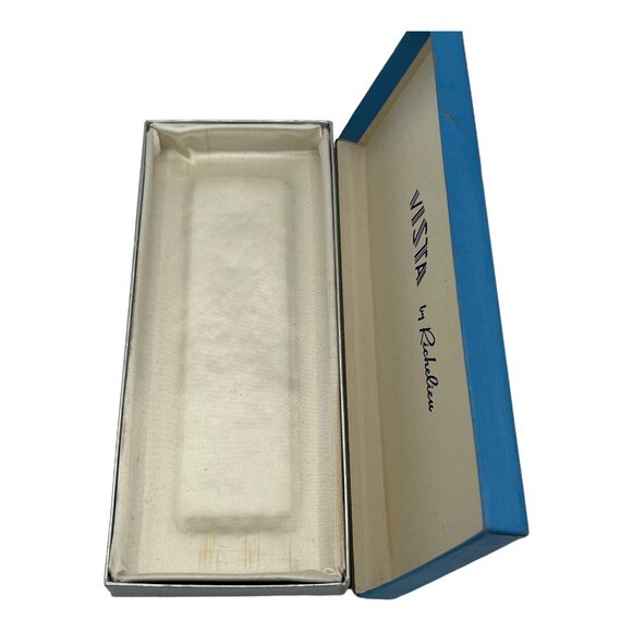 Vintage Vista By Richelieu Beaded Necklace Choker White Navy Blue Twisted w/Box - Picture 8 of 9